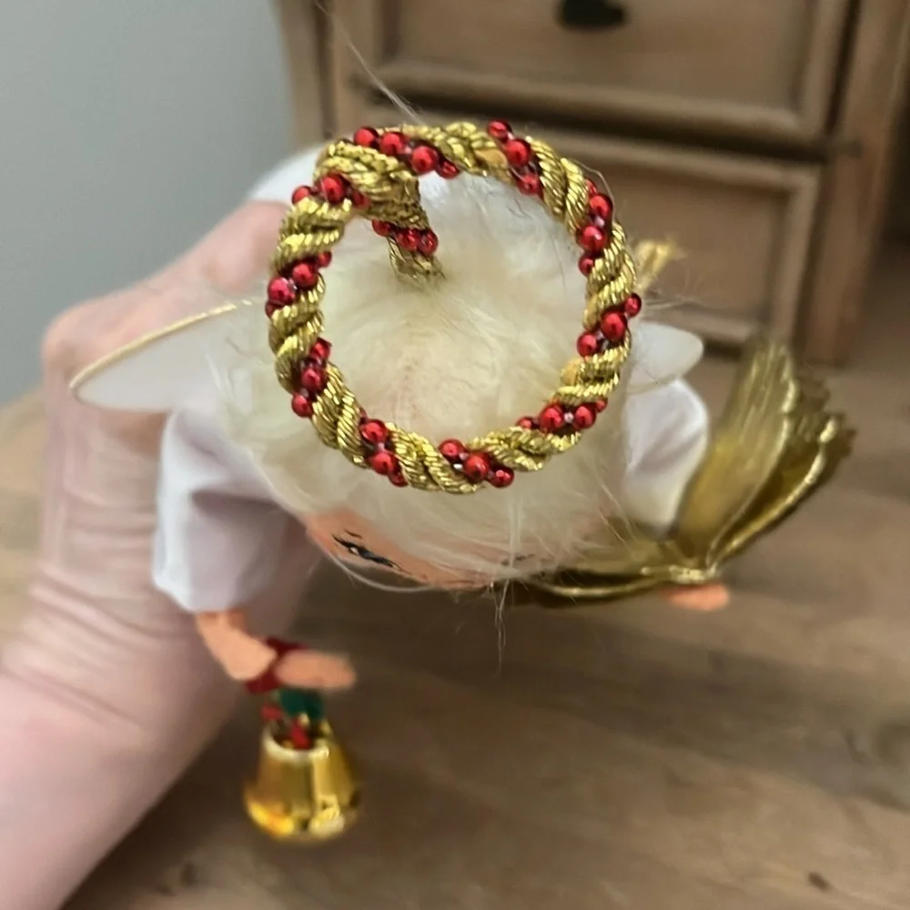 Annalee “Get Your Wings Angel” Holiday Decor Bell 9”